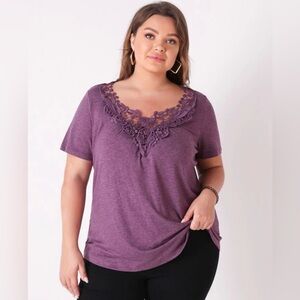 Emery Rose Lace Tee